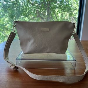 Beige / Tan BCBG Vegan Leather Crossbody Bag